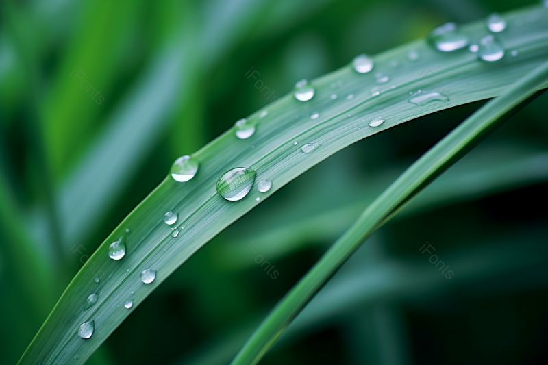 下雨后的露珠绿色植物树叶上的露珠摄影真实,高清,摄影图,摄影图片,图片大全,摄影图免费下载
